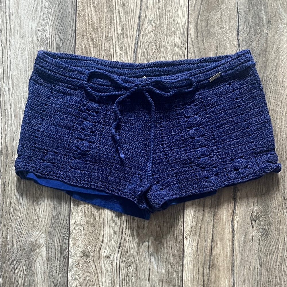 Element Navy Crochet Athletic Shorts